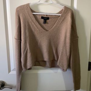 Forever 21 V-Neck Cropped Sweater